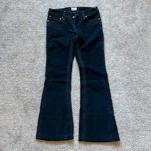 Free People Corduroy Flare, Black, Size 26